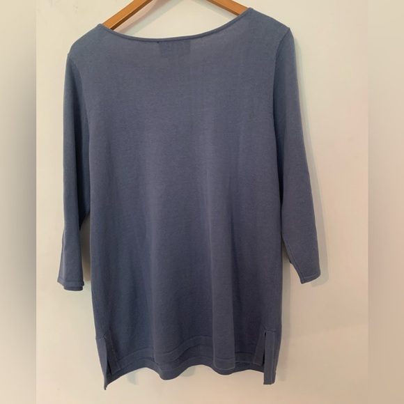 Bob Mackie Wearable Art Sweater Jeweled Sequin Beaded Neckline Lavender Women M - Picture 10 of 16